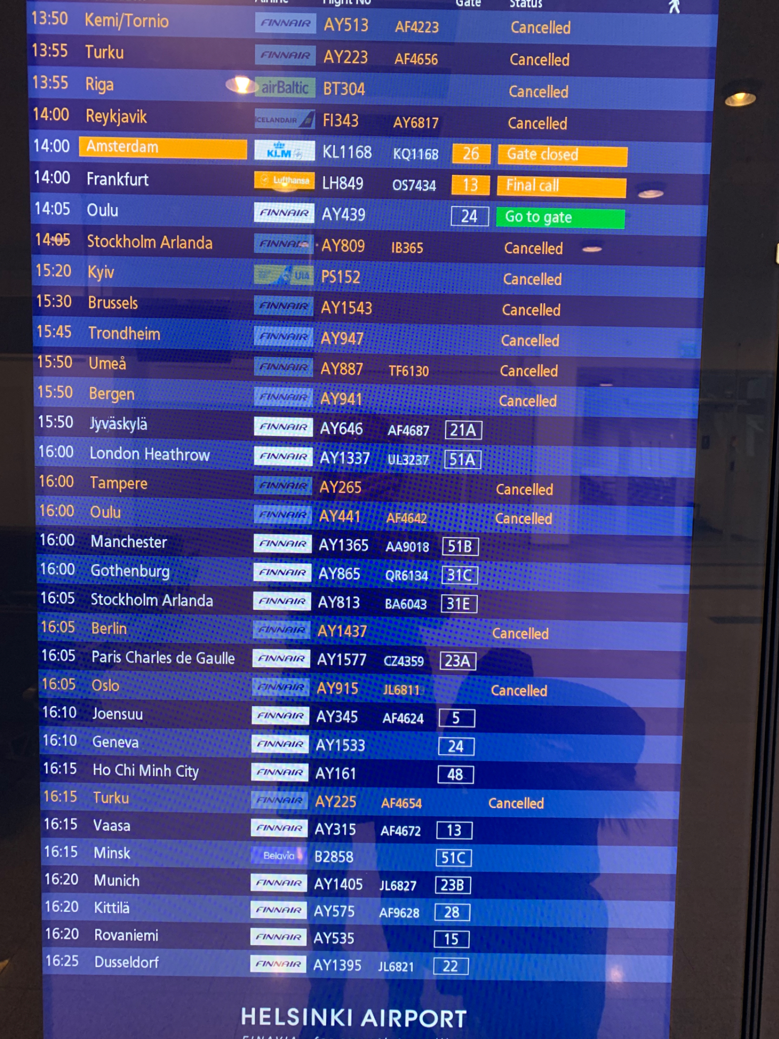 Cancelled flights